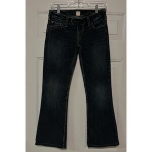 Silver Jeans Tuesday Low Rise Womens Bootcut Dark Wash Indigo Jeans Size 27x28